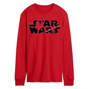 Men's - Star Wars - Logo Darth Vader Long Sleeve Graphic T-Shirt - 1 of 2