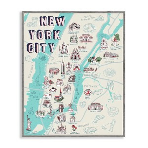 Stupell Industries New York City Tourist Attractions Framed Giclee Art - 1 of 4