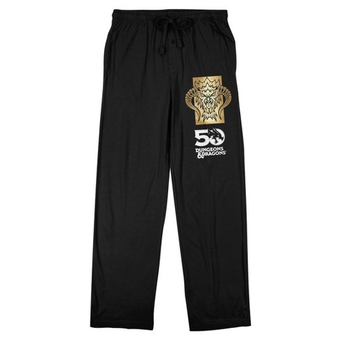 Dungeons & Dragons 50th Anniversary Men's Black Sleep Pajama Pants - image 1 of 2