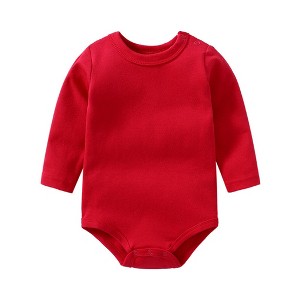 MyKids-USA Baby Multi Color Comfy Cotton Long Sleeve Onesies Bodysuits - 1 of 4