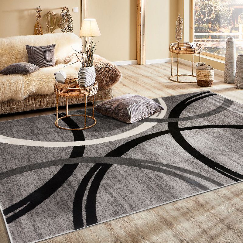 World Rug Gallery Contemporary Abstract Circles Design Area Rug, 6 of 12