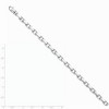 Black Bow Jewelry 5.3mm 14k White Gold Polished Fancy Cable Chain Bracelet - 2 of 4