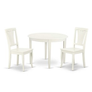 Round Dining Set 3pc - 42 Inch Table & 2 Chairs - Baroque Style Furniture - 1 of 4
