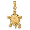 Black Bow Jewelry 14k Yellow Gold Moveable 3D Turtle Pendant - 3 of 4