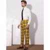 Lars Amadeus Men's Plaid Flat Front Business Dress Suit Pants - 4 of 4