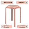 LeisureMod Tresse Stackable Dining Stool – Mid-Century Modern Round Backless Wicker-Top Seat Indoor Outdoor Use for Kitchen, Patio, Garden Set of 2 - 4 of 4