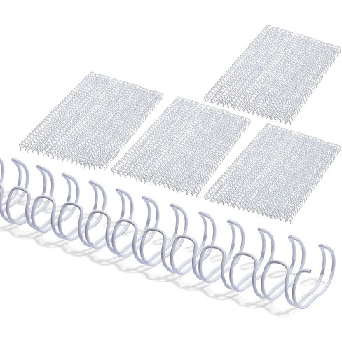 10 mm 4:1 PITCH PLASTIC SPIRAL BINDING COILS Clear A4  Binds 70 pages 