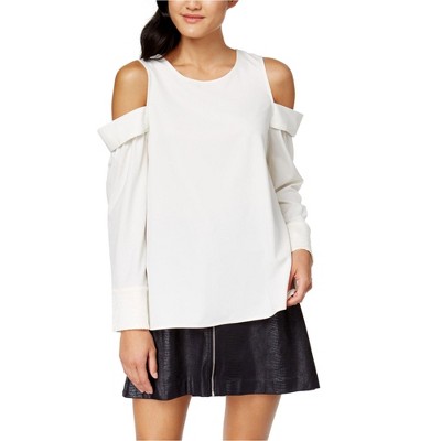 Kensie Womens Cold Shoulder Knit Blouse