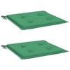 vidaXL Garden Chair Cushions 2 pcs Green 19.7"x19.7"x1.2" Oxford Fabric - 3 of 4