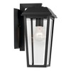 Mathus 13 inch 1 Light Outdoor Wall Light with Clear Glass in Textured Black - image 3 of 3