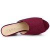 Allegra K Women's Open Toe Platform Chunky Heel Slides Sandals - 4 of 4