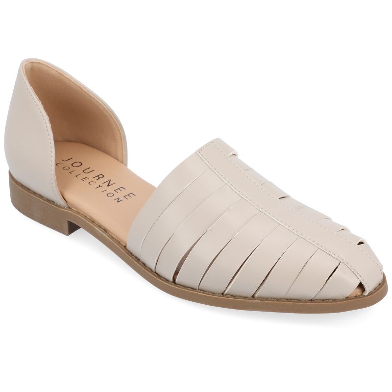 Journee Collection Womens Anyah Ankle Cuff Slip On Almond Toe Flats, 1 of 11