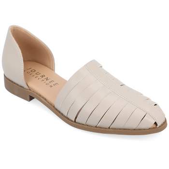 Journee Collection Womens Anyah Ankle Cuff Slip On Almond Toe Flats