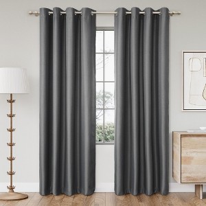 Awesome Home Textured Room Darkening Curtains Pair(2 panels) - 1 of 4
