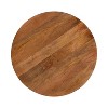 Kate and Laurel Kershaw Round Coffee Table, 30x30x19, Walnut Brown - 4 of 4