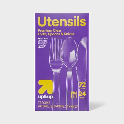 Premium Plastic Forks, Spoons and Knives - 72ct - up&up™