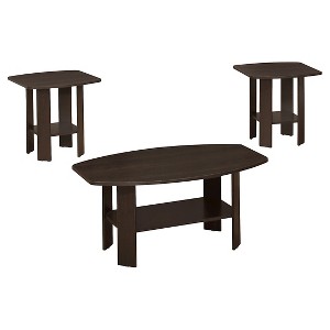 Table Set 3pc - Dark Cappuccino - EveryRoom, Brown