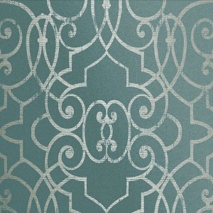 Shoji Jade Green and Soft Gold Geometric Paste the Wall Wallpaper - 1 of 4