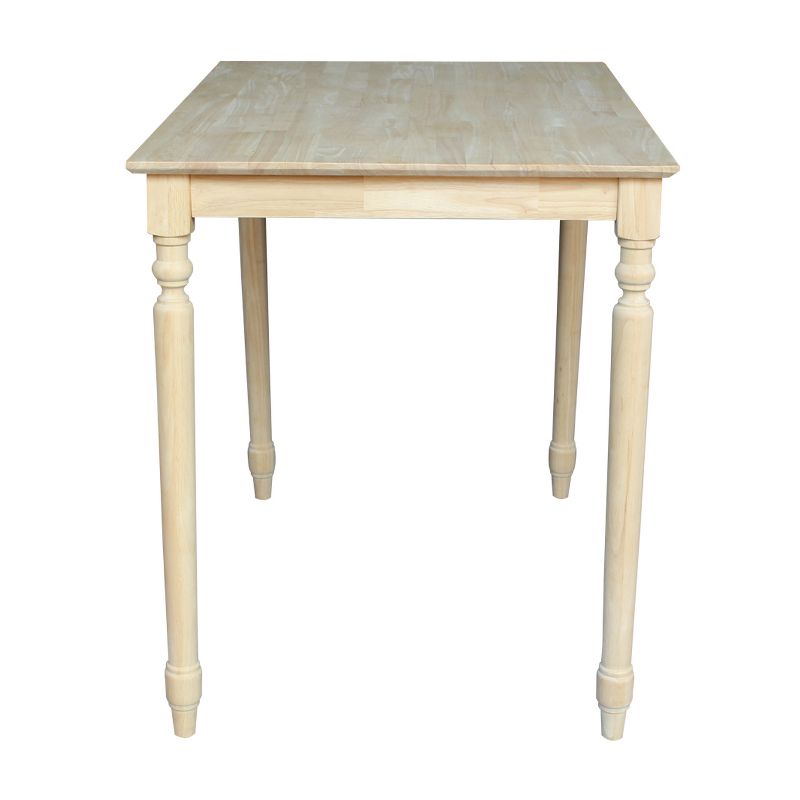 30" X 42" Solid Wood Counter Height Table Unfinished - International Concepts, 4 of 8