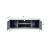 NicBex Mirrored TV Stand with Crushed Diamond Glass Doors, Modern Media Entertainment Center for Living Room, Silver - 3 of 4