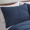 Stylish Solid Puffy Comforter Set, Cozy All Season Home Textile fits Modern Bedroom Decor - 4 of 4