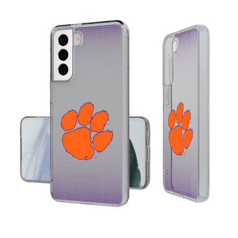 Keyscaper Clemson Tigers Linen Clear Phone Case For Galaxy S22