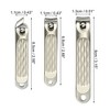 Unique Bargains Portable Stainless Steel Nail Clippers Set of 3Pcs - image 4 of 4