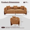 Boucle Sofa, Modern Upholstered Cloud Couch Comfy Boucle with Wooden Leg & Pillow Sofas 3 Seater Couches for Living Room & Apartment-Morden Fort - 2 of 4
