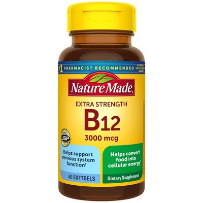 Nature Made Extra Strength Vitamin B12 3000 mcg Softgels - 60ct