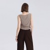 Women's High-Rise Straight Leg Drawstring Pull-On Pants - A New Day™ Dark Brown - 4 of 4
