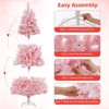 6Ft Christmas Tree, Snow Flocked Artificial Christmas Tree, Fake Xmas Pine Tree for Home Office Party Decorations - 4 of 4
