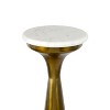 JONATHAN Y Oliver Mid-Century Glam Retro Metal Drink Table with Marble Top - 3 of 4