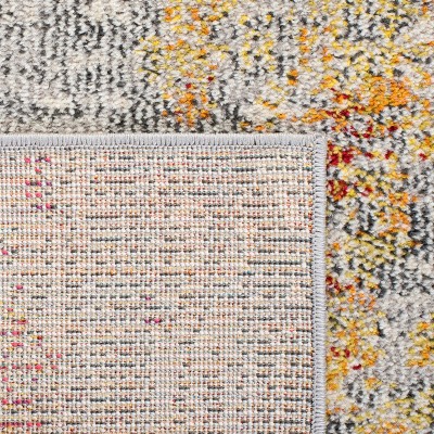 Madison Square Gray and Gold Abstract Synthetic Area Rug