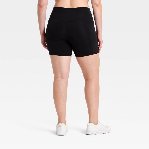 Shorts de ciclista de cintura alta con bolsillos de superflex 5" para mujer - All In Motion™ 5