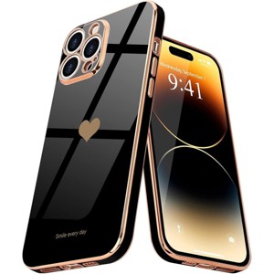 Entronix Case Compatible with iPhone 14 Pro - [Flexible] Luxury Glossy Heart - 1 of 4