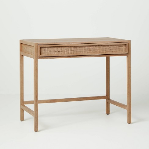 Wood & Cane Transitional Writing Desk - Hearth & Hand™ with Magnolia - image 1 of 4