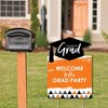 Big Dot of Happiness Orange Graduation Party Decorations - Grad Party Welcome Yard Sign - 2 of 4
