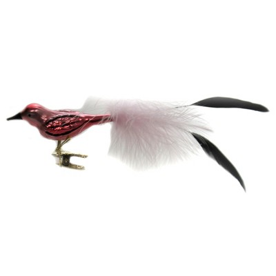 Inge Glas 1.0" Benita Clip-On Bird Feathers  -  Tree Ornaments