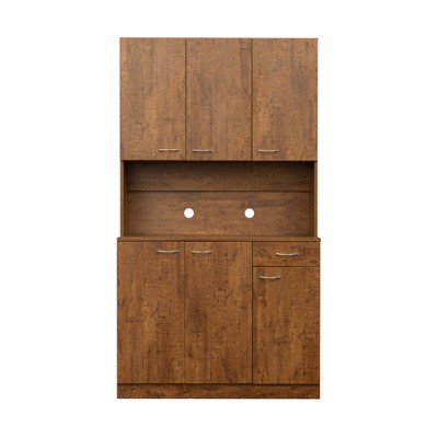 CLIHOME 70.87" 6 Doors Tall Wardrobe Storage Cabinets, Kitchen Sideboard Buffet Cabinet