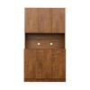 CLIHOME 70.87" 6 Doors Tall Wardrobe Storage Cabinets, Kitchen Sideboard Buffet Cabinet - 3 of 4