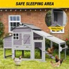 Aivituvin 73.4" Wooden Chicken Coop with Wheels 17.1ft² for 2-3 Chickens-AIR32-D/R - 4 of 4
