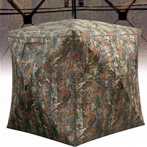GustoWave 2-4 Person Hunting Shelter Waterproof Camouflage Tent with Quiet Magnetic Door Easy to Carry Suitable for Deer and Turkey Hunting - 1 of 4