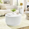NicBex Nordic Style H-Barrel Coffee Table with Vertical Texture Design,Simple Cylinder Side Table,Center Table for Living Room,Bedroom - 2 of 4
