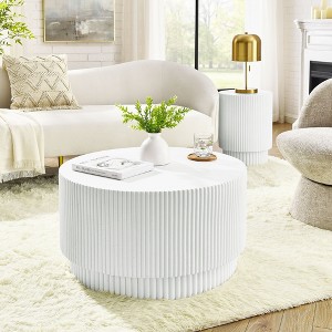 CAVINAS Coffee Tables for Living Room Barrel Coffee Table Minimalist Center Table Suitable for Apartment Office, Bedroom or Garden Sofa - 1 of 4