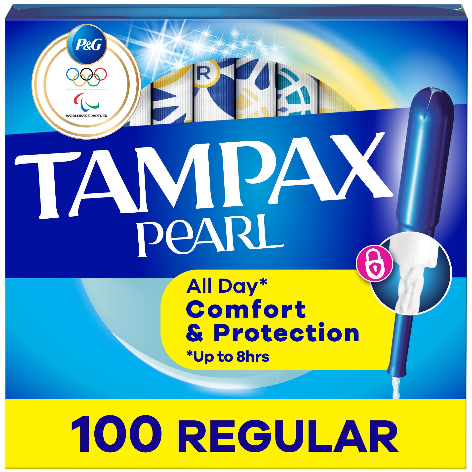 Tampax Pearl Tampons Regular Absorbency with LeakGuard Braid - Unscented