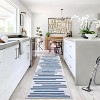 2'x6' Washable Modern Berber Stripe Rug, Low Pile, Non-Slip, Soft & Foldable, Ideal for Living Room, Bedroom, Dining, Office, Beige Blue - 2 of 4