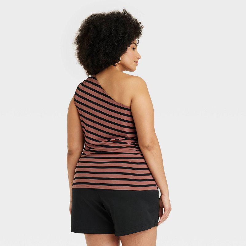  Women's Slim Fit One Shoulder Tank Top - A New Day™, 3 of 5