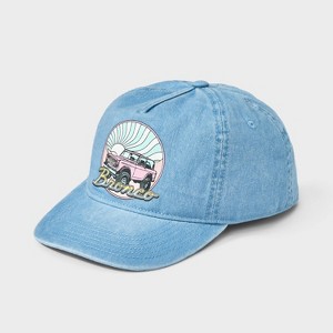 Girls' Ford Bronco Baseball Hat - Blue: Cotton Twill, Adjustable Back Snap, Midweight Fabric, Classic Letter Pattern - 1 of 3