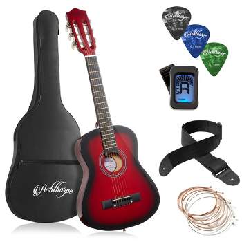 Ashthorpe Beginner Acoustic Guitar, Basic Starter Kit with Gig Bag and Accessories