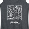 Women's - Avatar: The Last Airbender - Four Elements Inverse Graphic Racerback Tank - 2 of 4
